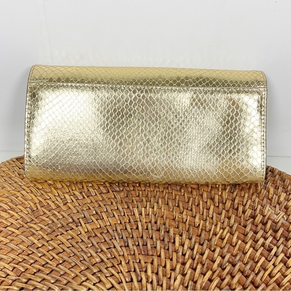 Michael Kors Shimmering Gold Wallet Snakeskin - Picture 2 of 3